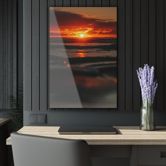 Beach Sunset Premium Acrylic Wall Art
