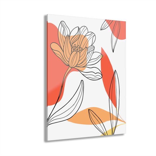 Face & Flowers Boho 3 Set Premium Acrylic Wall Art