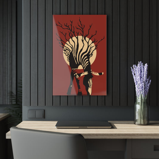 Moon Animal Premium Acrylic Wall Art