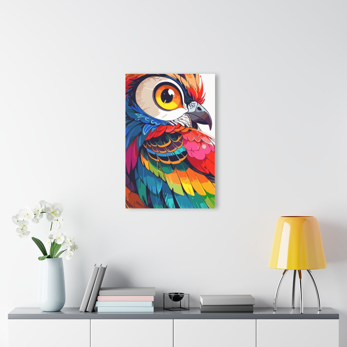 Raibow Bird Acrylic Premium Wall Art