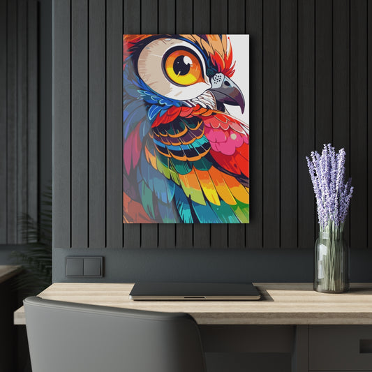 Raibow Bird Acrylic Premium Wall Art