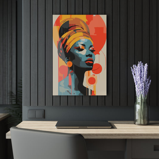 Woman In Paint Premium Acrylic Wall Art