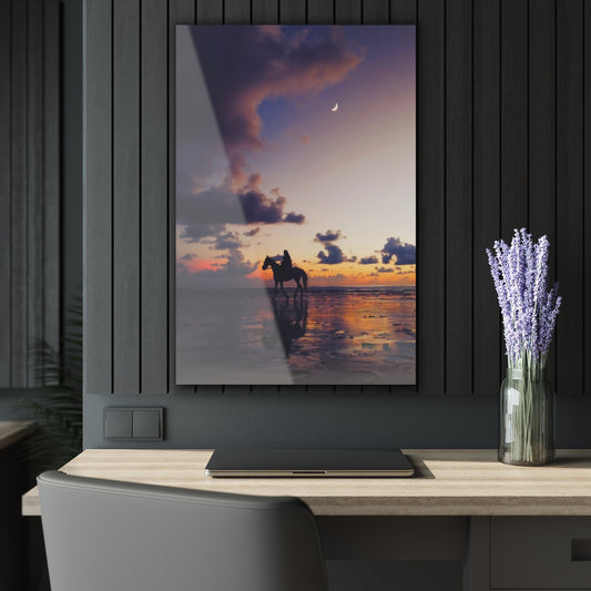 Rider On Horse Premium Acrylic Wall Art