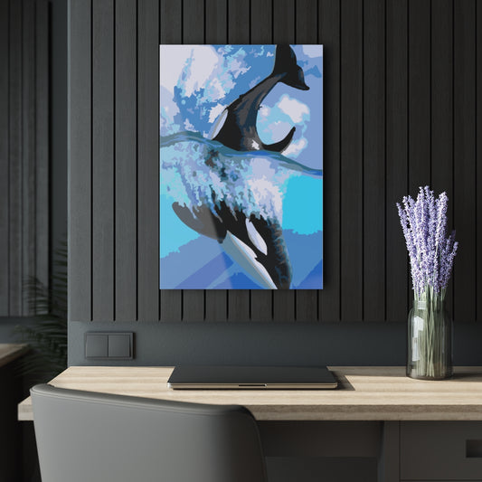 Black Whale Premium Acrylic Wall Art