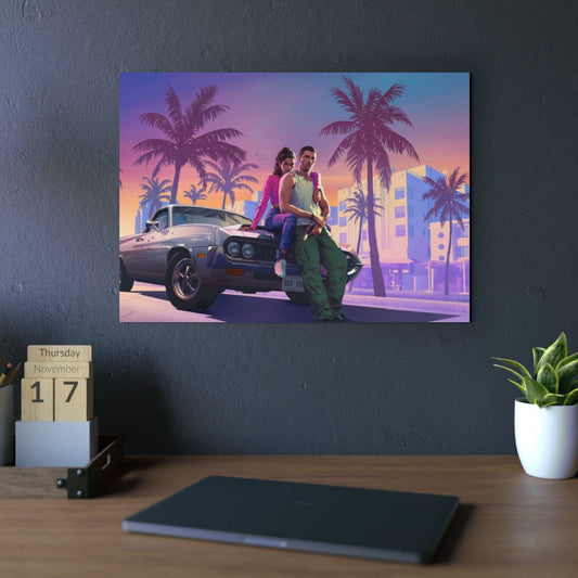 Grand Theft 4K Aluminium Composite Wall Art