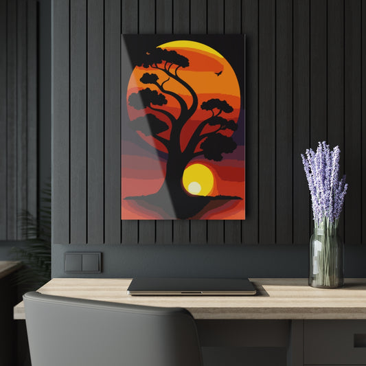Sunset Painting Premium Acrylic Wall Art