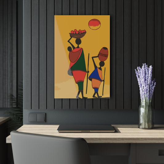 Village Women Premium Acrylic Wall Art