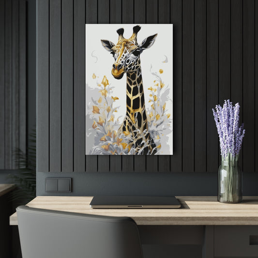 Golden Giraffe Premium Acrylic Wall Art
