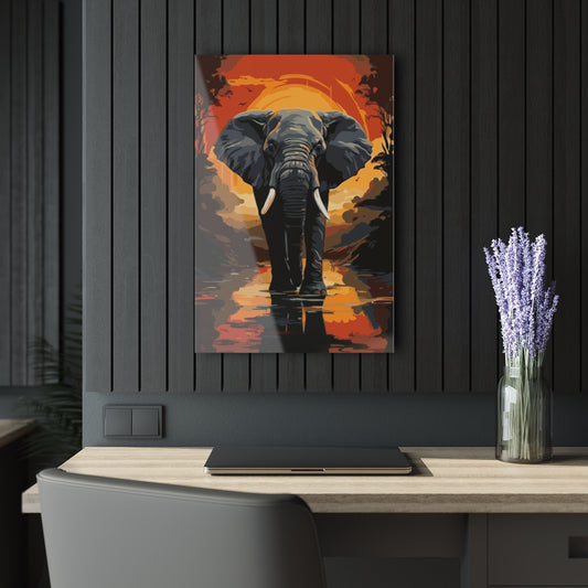 African Elephant Premium Acrylic Wall Art