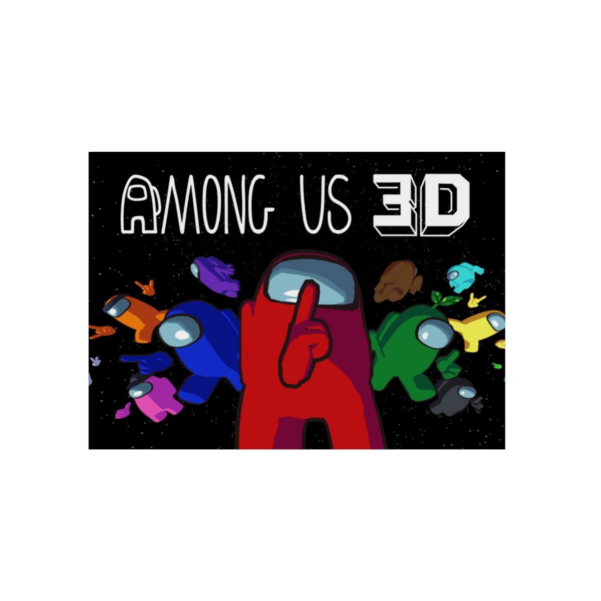 Among Us 4K Aluminium Composite Wall Art