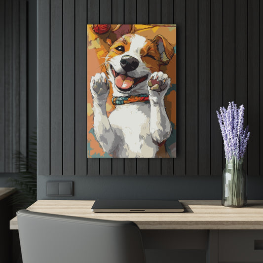 Happy Puppy Premium Acrylic Wall Art