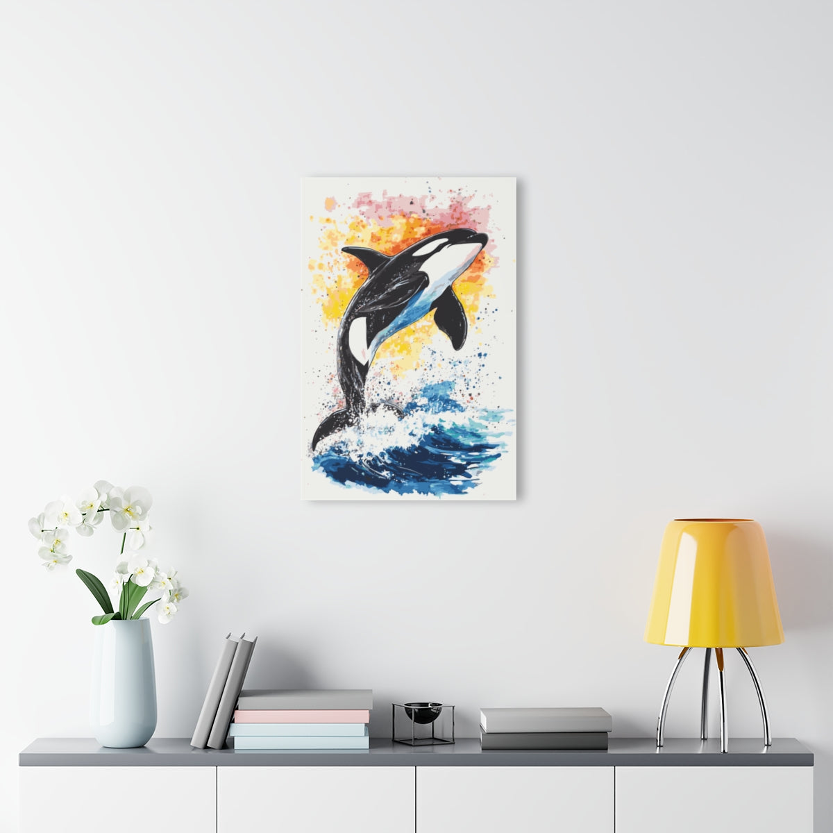 Jumping Whale Premium Acrylic Wall Art