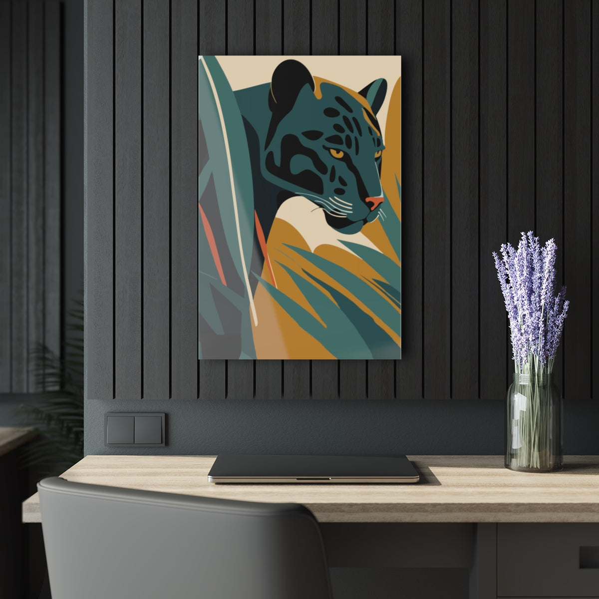 Panther Drawn Premium Acrylic Wall Art