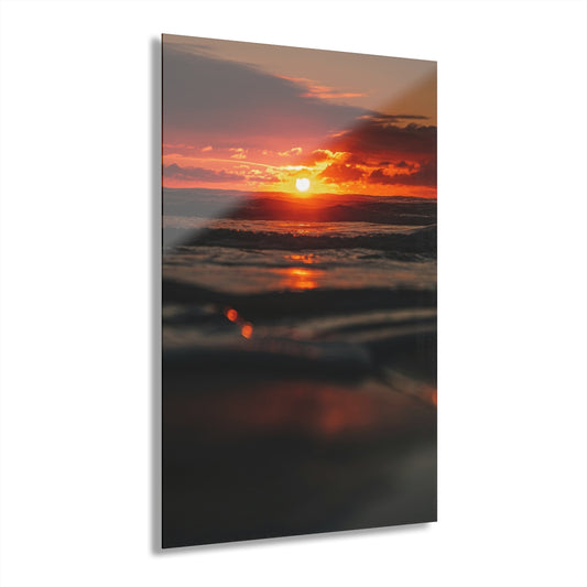 Beach Sunset Premium Acrylic Wall Art