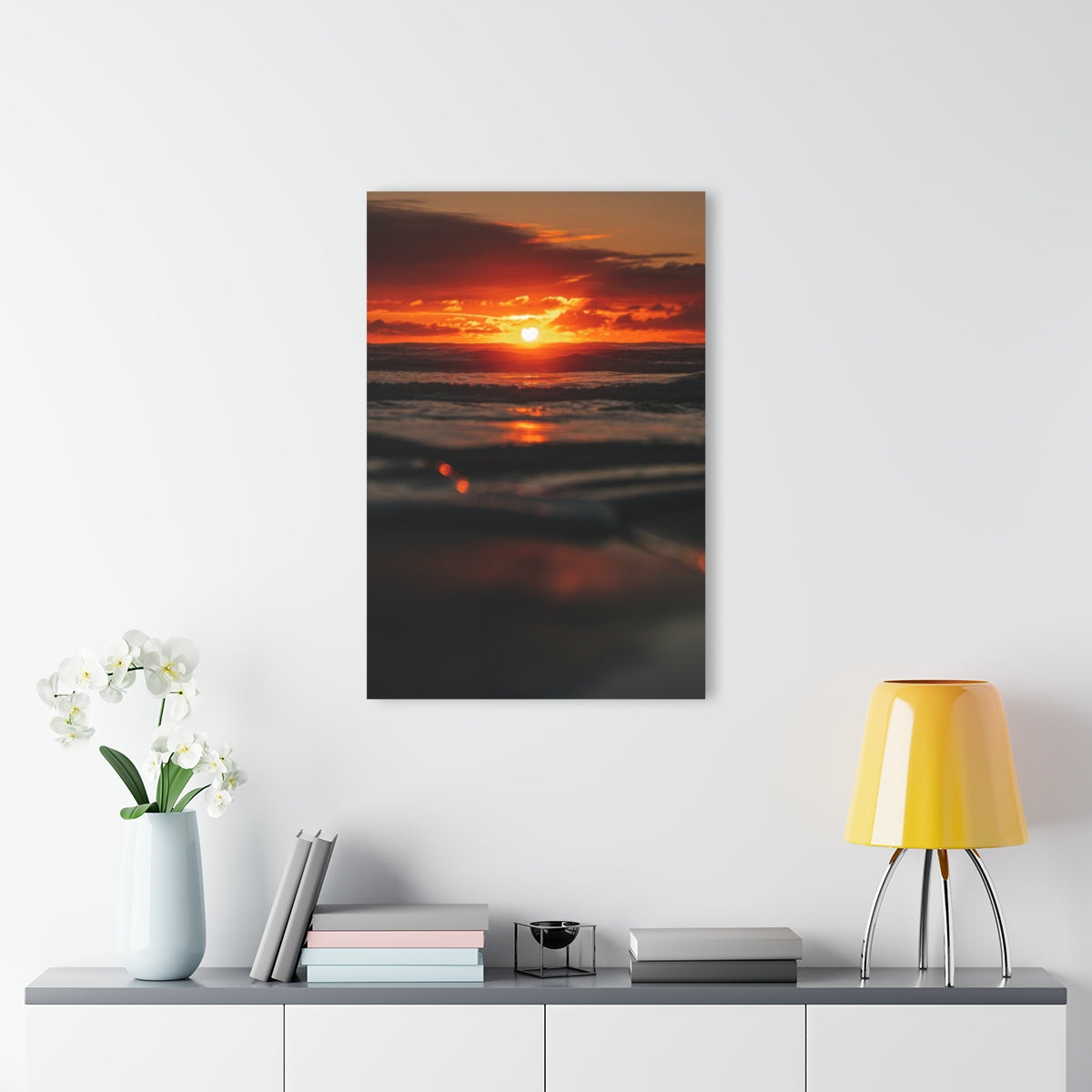 Beach Sunset Premium Acrylic Wall Art