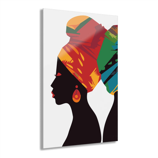 Black Woman Premium Acrylic Wall Art