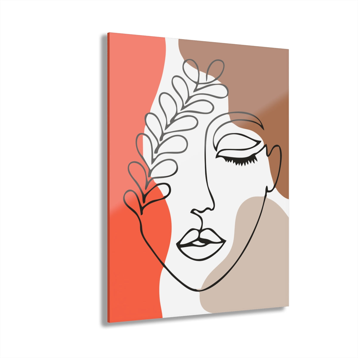 Face & Flowers Boho 3 Set Premium Acrylic Wall Art