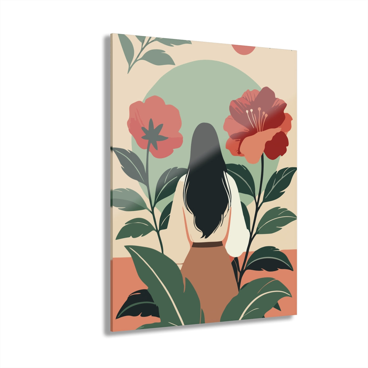 Plants Pots Boho 3 Set Premium Acrylic Wall Art