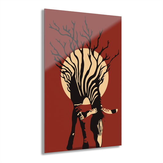 Moon Animal Premium Acrylic Wall Art