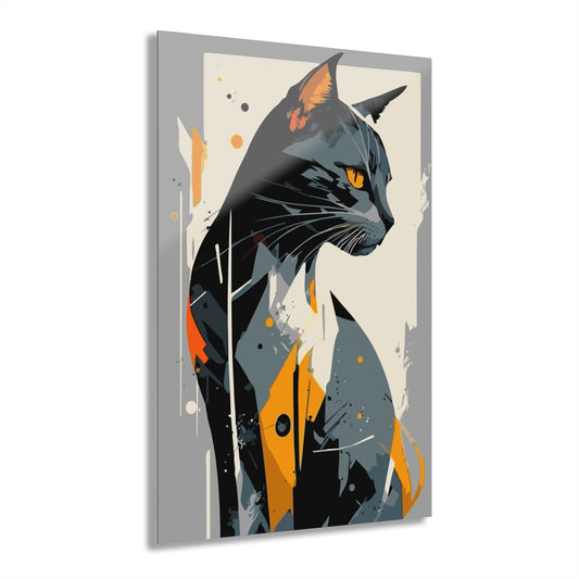 Cat Piant Premium Acrylic Wall Art