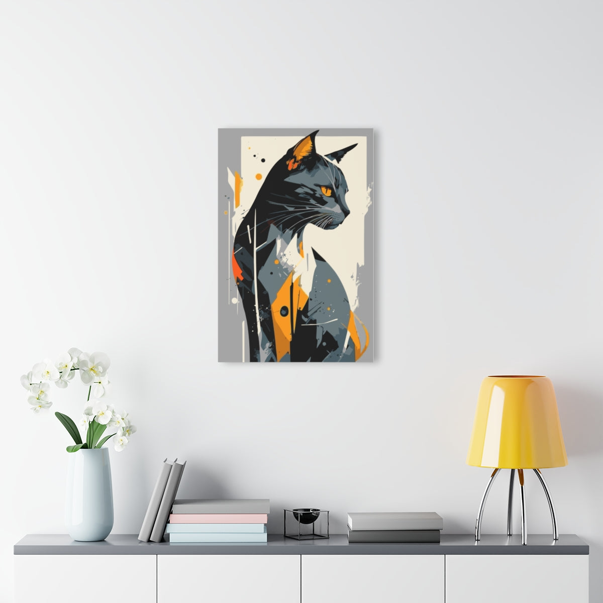 Cat Piant Premium Acrylic Wall Art