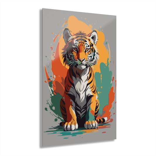 Young Tiger Premium Acrylic Wall Art