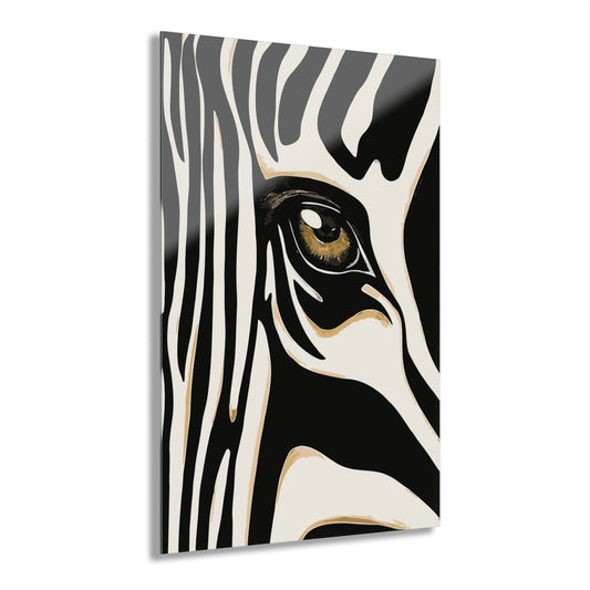 Zebra Eye Premium Acrylic Wall Art