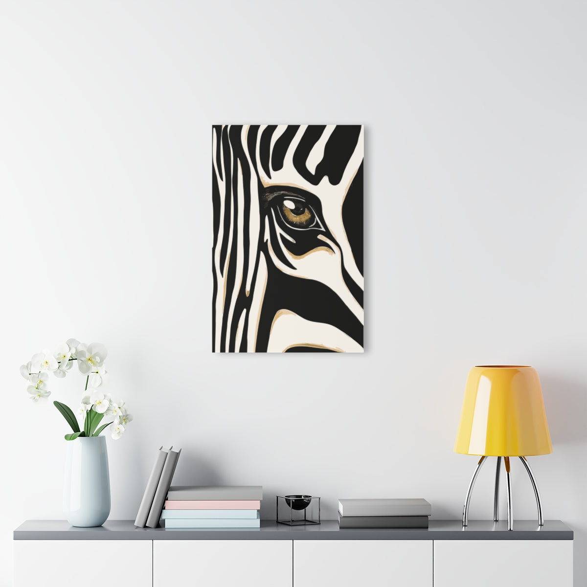 Zebra Eye Premium Acrylic Wall Art