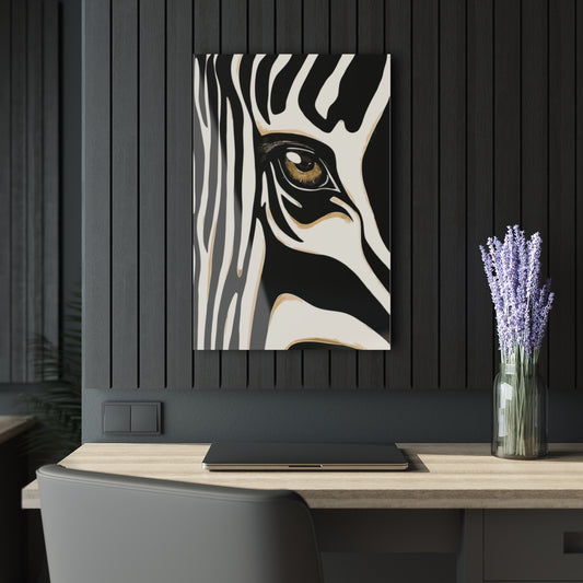 Zebra Eye Premium Acrylic Wall Art