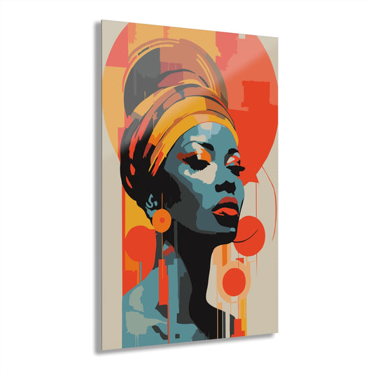 Woman In Paint Premium Acrylic Wall Art