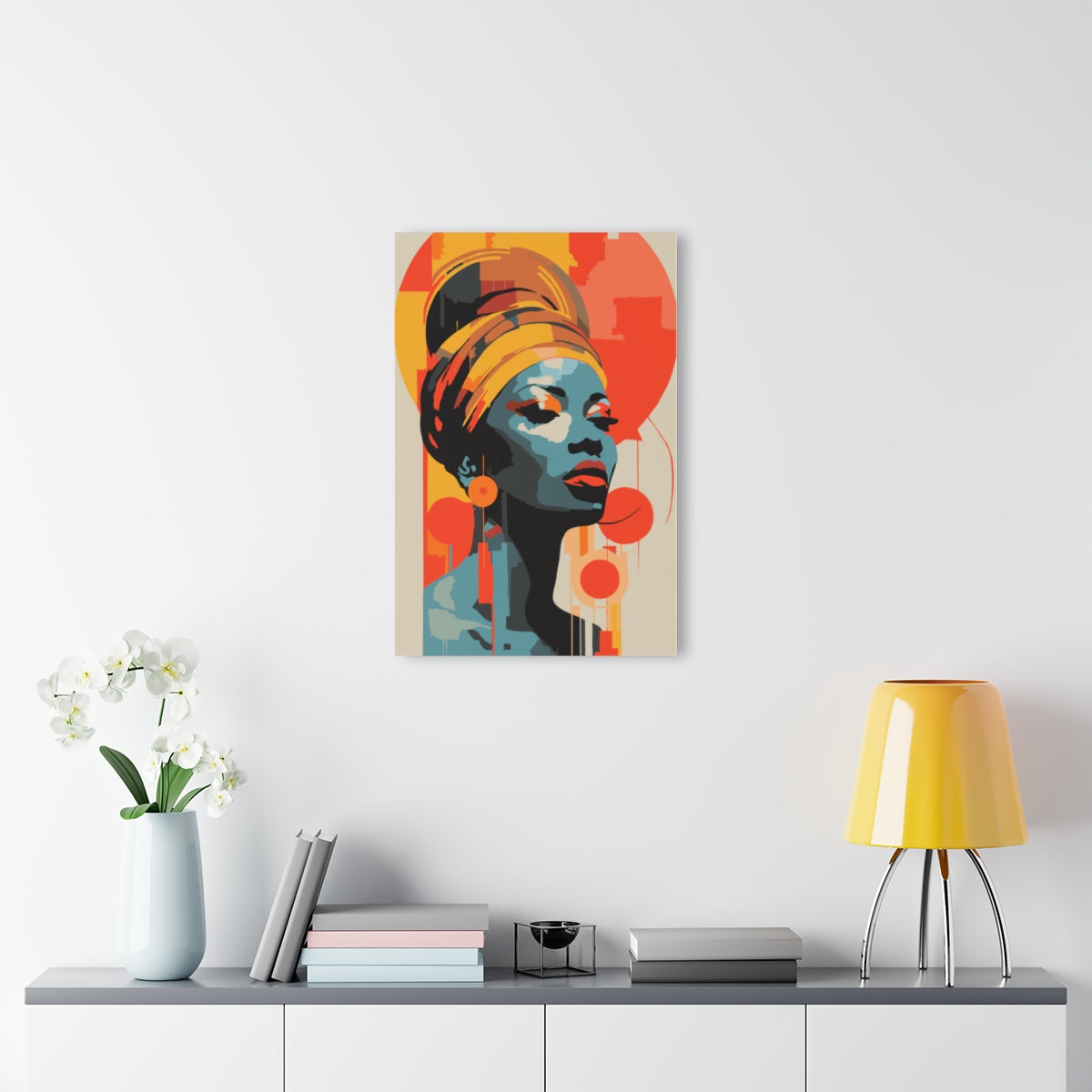 Woman In Paint Premium Acrylic Wall Art
