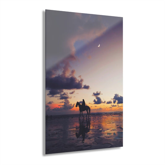 Rider On Horse Premium Acrylic Wall Art