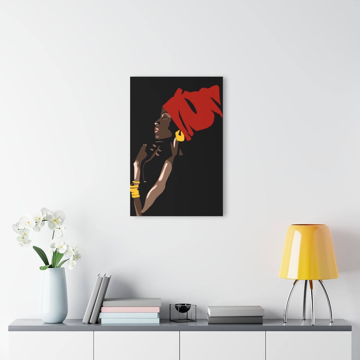 Dark African Woman Premium Acrylic Wall Art