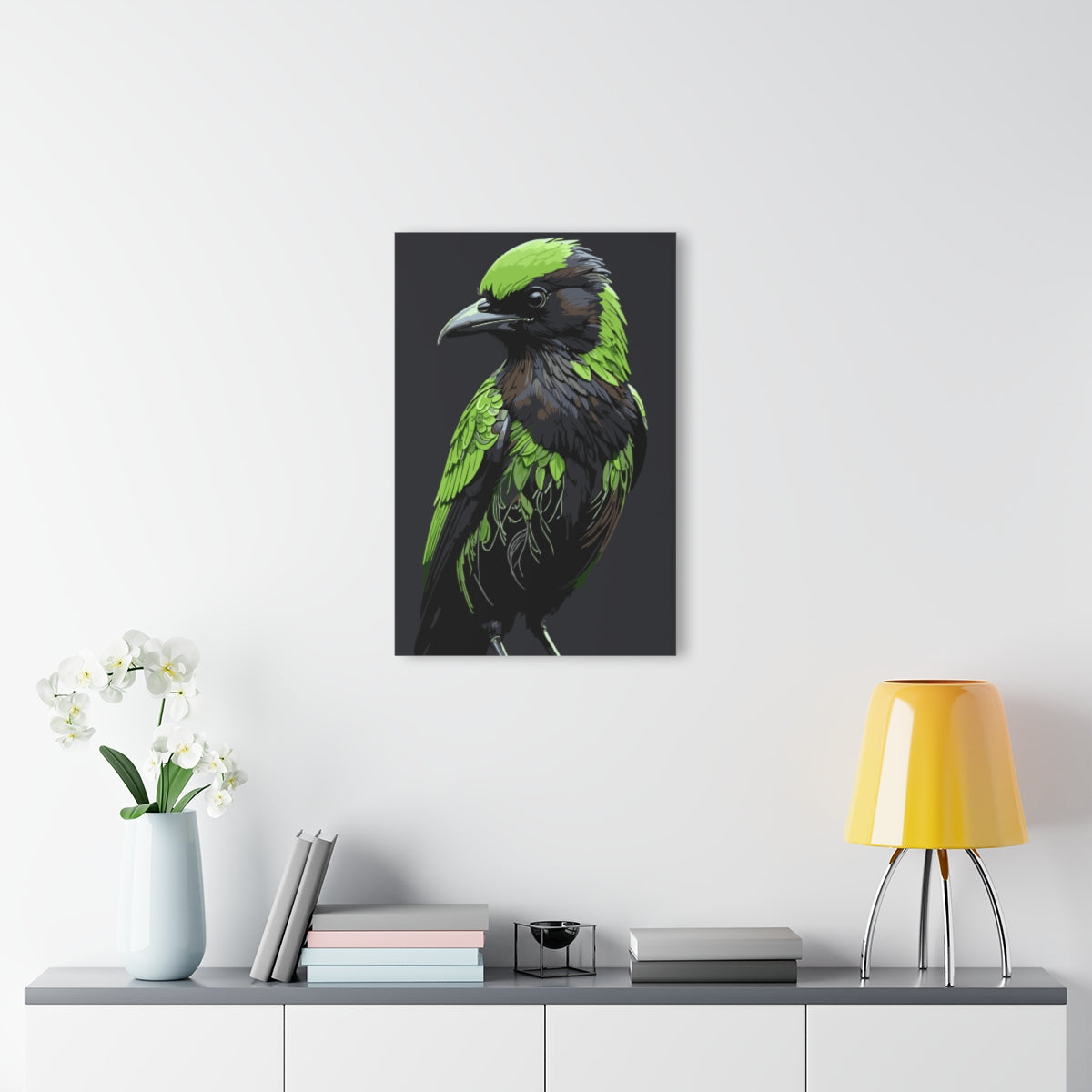 Green Crow Premium Acrylic Wall Art
