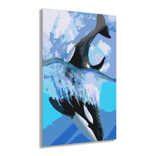 Black Whale Premium Acrylic Wall Art