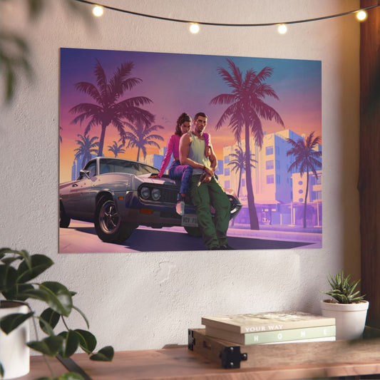 Grand Theft 4K Aluminium Composite Wall Art