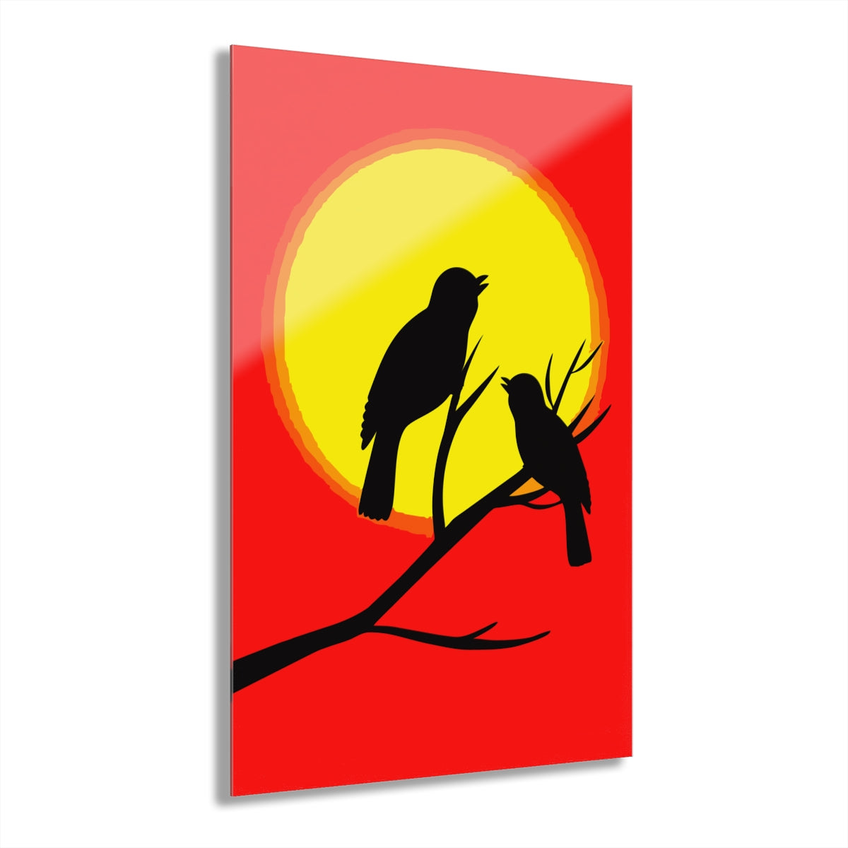 Sunset Bird Premium Acrylic Wall Art