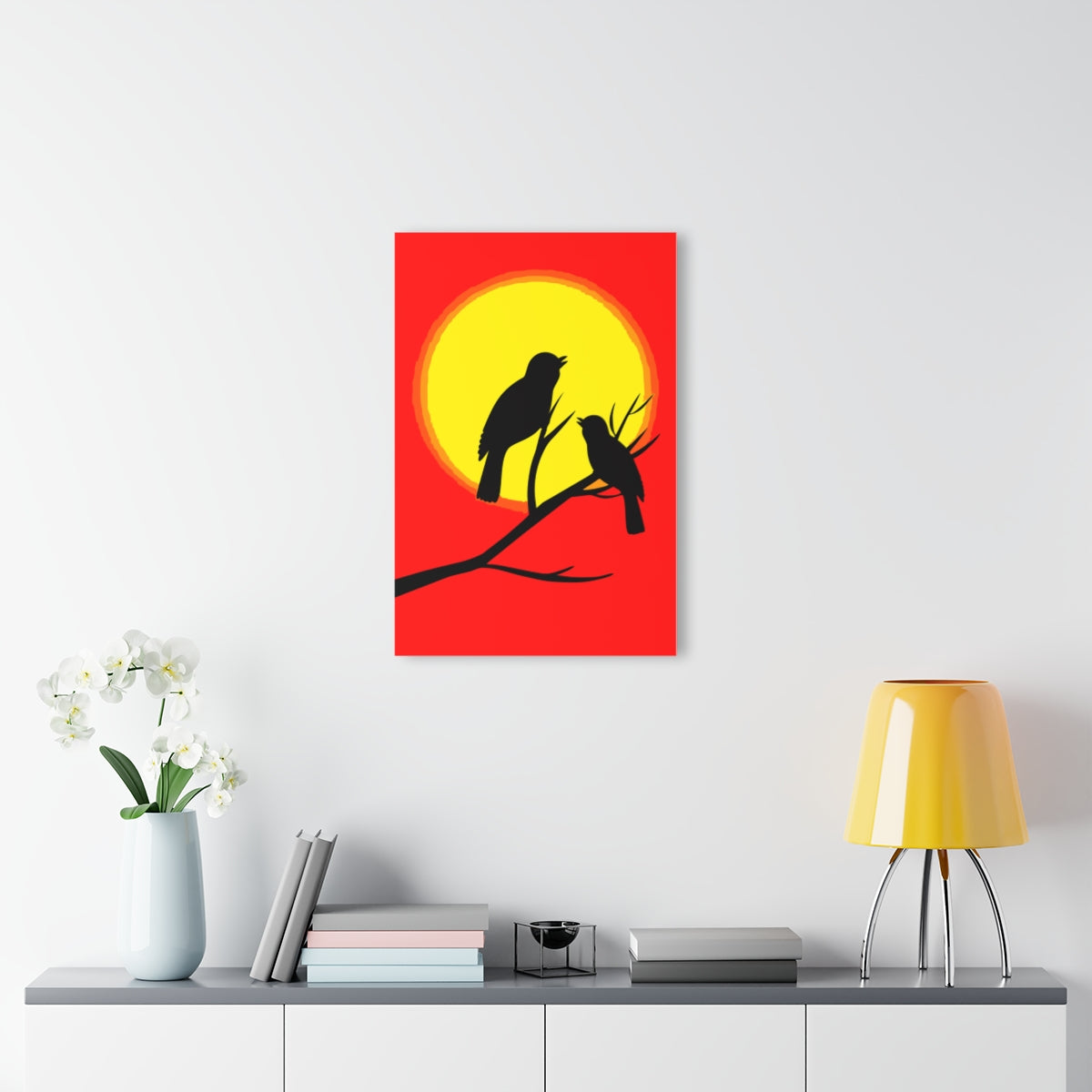 Sunset Bird Premium Acrylic Wall Art