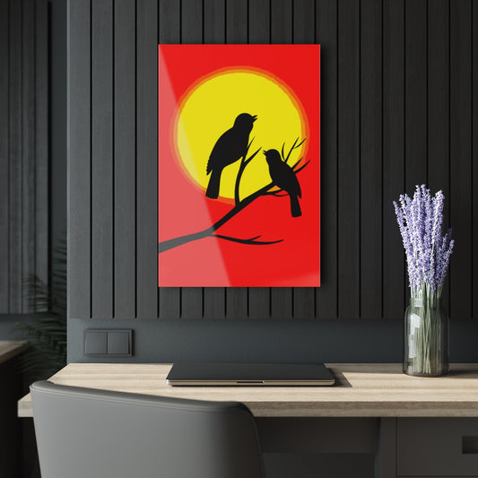 Sunset Bird Premium Acrylic Wall Art