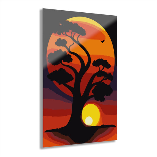 Sunset Painting Premium Acrylic Wall Art