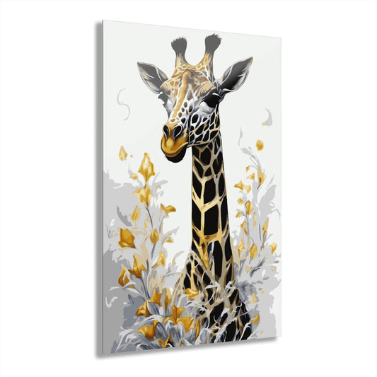 Golden Giraffe Premium Acrylic Wall Art
