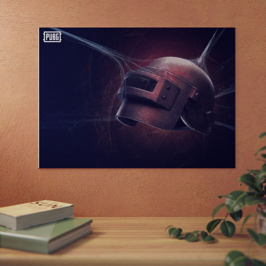 PUBG Helmet 4K Aluminium Composite Wall Art