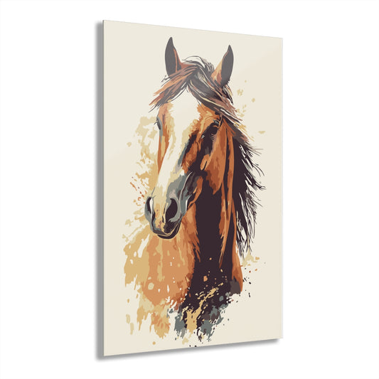 Horse Sketch Premium Acrylic Wall Art