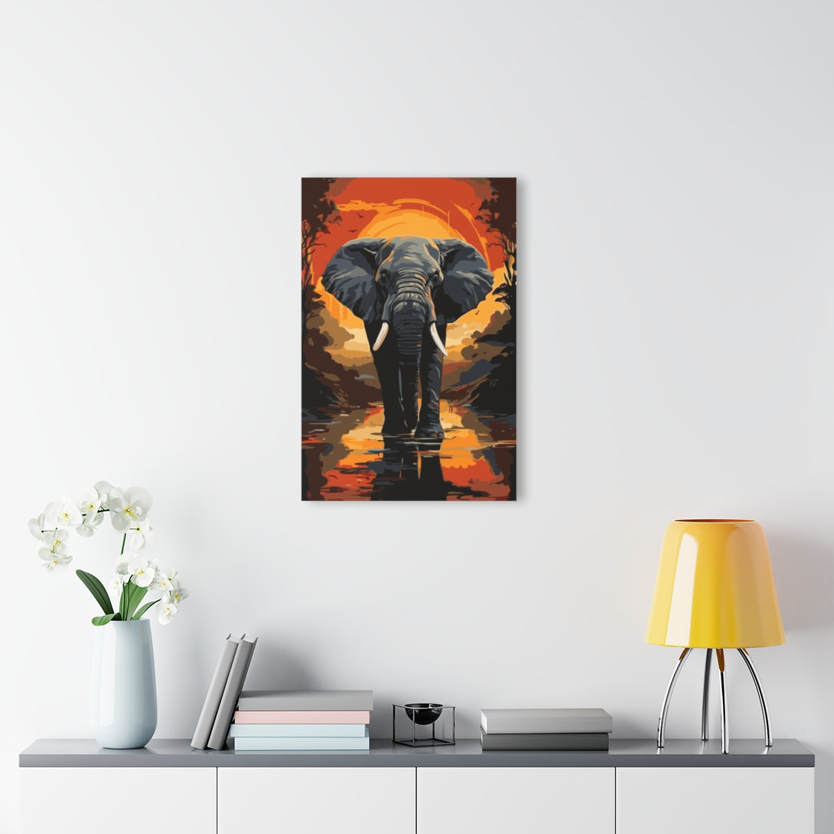 African Elephant Premium Acrylic Wall Art