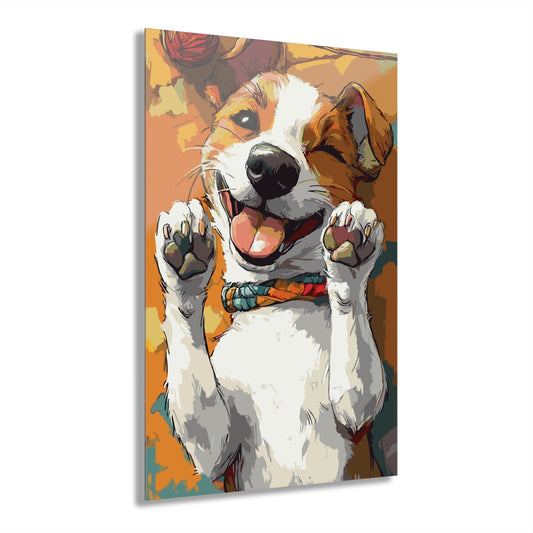 Happy Puppy Premium Acrylic Wall Art