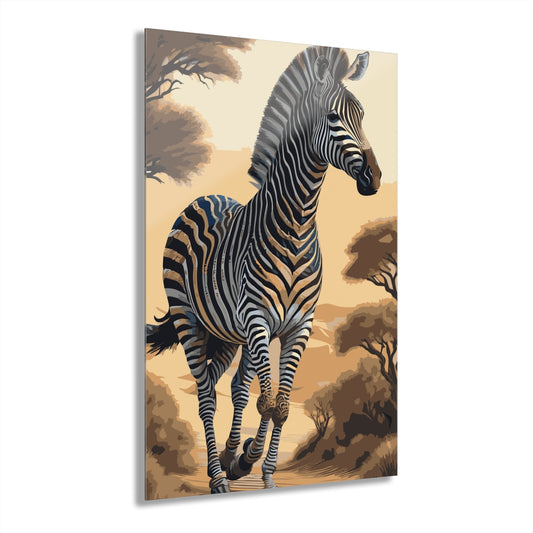 Wild Zebra Acrylic Premium Wall Art