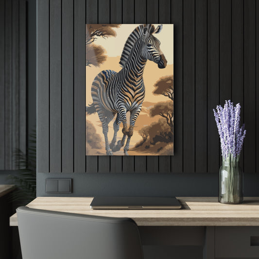 Wild Zebra Acrylic Premium Wall Art