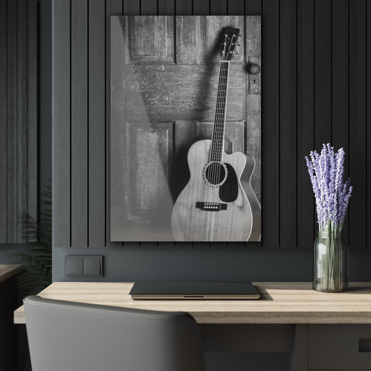 BW Guitar Premium Acrylic Wall Art