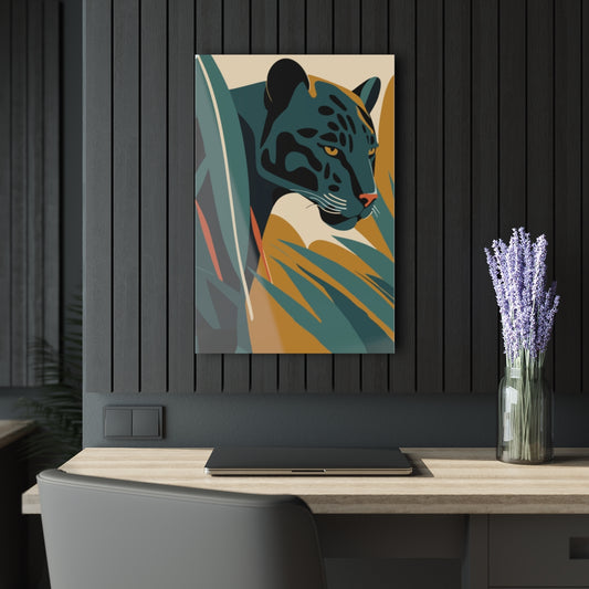 Panther Drawn Premium Acrylic Wall Art