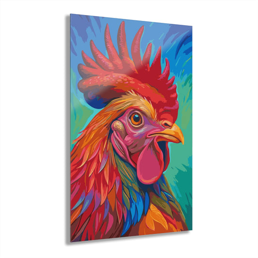 A Cock Premium Acrylic Wall Art